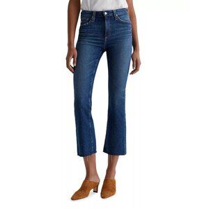 AG Adriano Goldschmied  High Rise Farrah Boot Crop Distressed Hem Jeans Women's